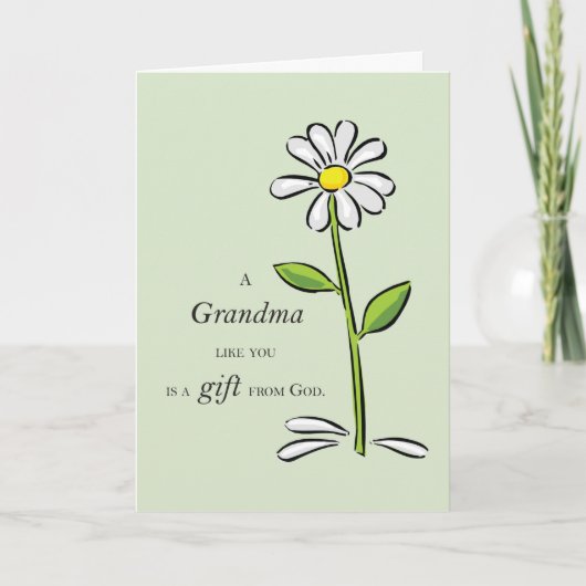 Oma Geschenk von Gott Daisy Religiöse Großeltern Karte (Vorderseite)
