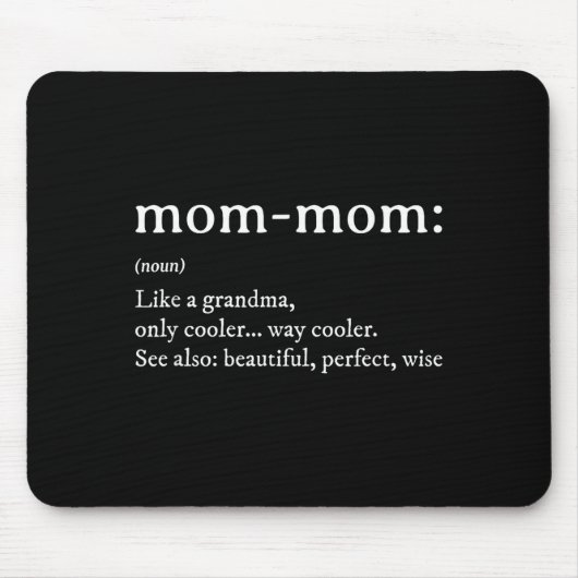 Oma-Geschenkdefinition Oma Muttertag Mousepad (Vorne)