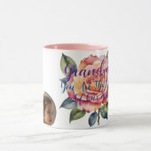 Oma gift 3 Foto Aquarell Blumenkohl Tasse (Zentrum)