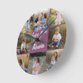 Oma gift 8 Foto Runde Wanduhr (Winkel)