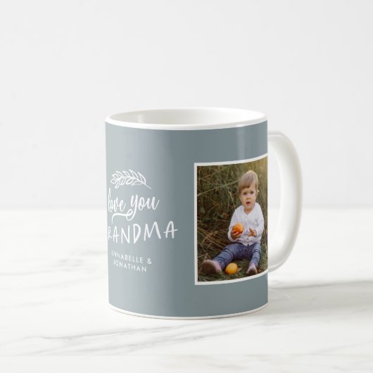 Oma gift Foto Enkel einfache Typografie Kaffeetasse (VorderseiteRechts)