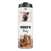Oma Gift Gigi Foto Rose Gold Personalisiert Thermosbecher (Vorderseite)