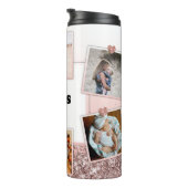 Oma Gift Gigi Foto Rose Gold Personalisiert Thermosbecher (Nach rechts gedreht)