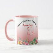 Oma Glamingo Flamingo Pink Tropischer Name Foto Tasse (Links)