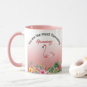 Oma Glamingo Flamingo Pink Tropischer Name Foto Tasse