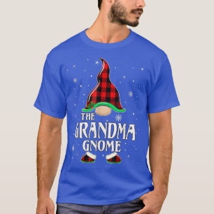 Oma Gnome Buffalo Kariert Matching Family Christ T-Shirt