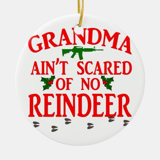 Oma Got rüber Keramikornament (Vorne)