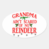 Oma Got rüber Ovaler Aufkleber (Vorderseite)