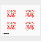 Oma Got rüber Ovaler Aufkleber (Blatt)