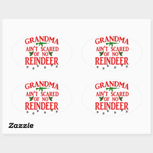 Oma Got rüber Ovaler Aufkleber (Blatt)