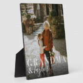 Oma & Grandchild Script Name Foto Keepake Fotoplatte (Seite)