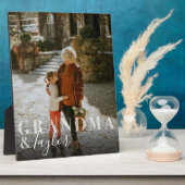 Oma & Grandchild Script Name Foto Keepake Fotoplatte (Seite)