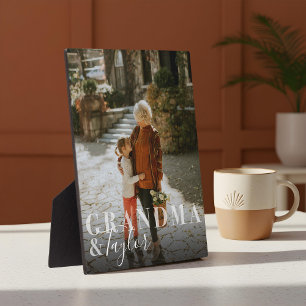 Oma & Grandchild Script Name Foto Keepake Fotoplatte