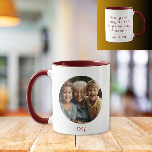 Oma Grandchildren Foto Message Coffee Tasse