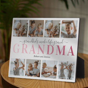 Oma Grandkids Family Foto Plaque Fotoplatte