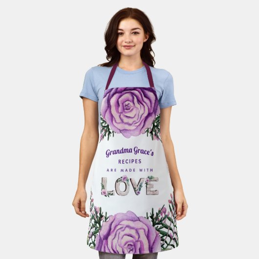 Oma Grandkids Gift Blumenkochen Koch Backen Schürze (Getragen)