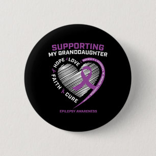 Oma Grandpa Geschenk Lila Enkeltochter Epilepsie Button