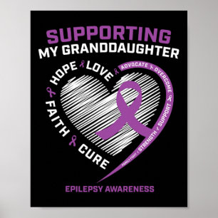 Oma Grandpa Geschenk Lila Enkeltochter Epilepsie Poster