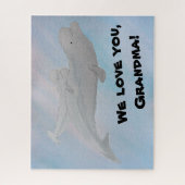 Oma Grandpa Mutter Baby Beluga Whale Puzzle (Vertikal)