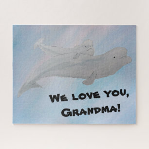 Oma Grandpa Mutter Baby Beluga Whale Puzzle