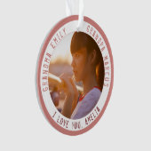 Oma Grandpa Weihnachtsfeiertag Foto Keepake Ornament (Vorderseite)