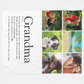 Oma Granny Definition Foto Collage Fleecedecke (Vorderseite (Horizontal))