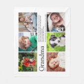 Oma Granny Definition Foto Collage Fleecedecke (Vorderseite)