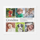 Oma Granny Definition Foto Collage Fleecedecke (Vorderseite (Horizontal))