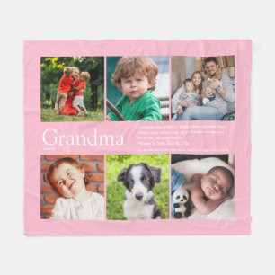 Oma Granny Definition Foto Collage Rosa Fleecedecke