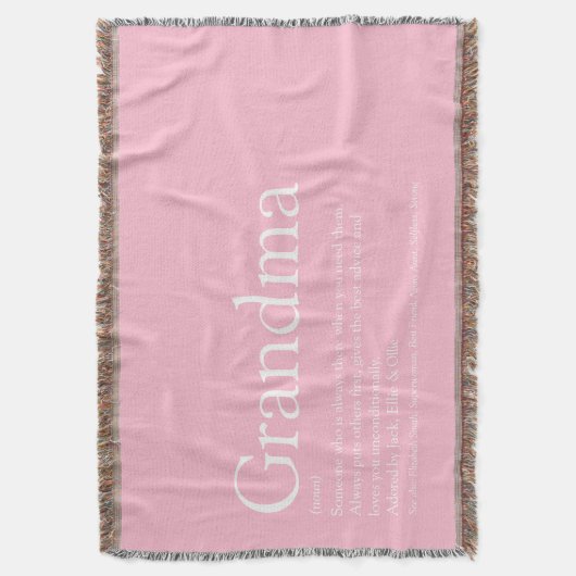 Oma Granny Definition Rosa Moderner Spaß Decke (Vorderseite Vertikal)