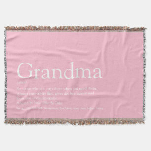 Oma Granny Definition Rosa Moderner Spaß Decke