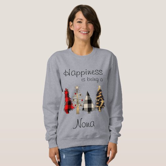 Oma/Granny/Nona/Mimi Weihnachtsbaum Sweatshirt (Vorne ganz)