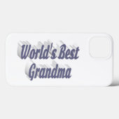 Oma Graue Typografie Case-Mate iPhone Hülle (Rückseite (Horizontal))