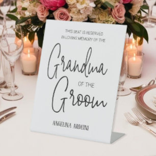 Oma Groom Gedenkstätte vorbehaltene Hochzeit des V Sockelschild