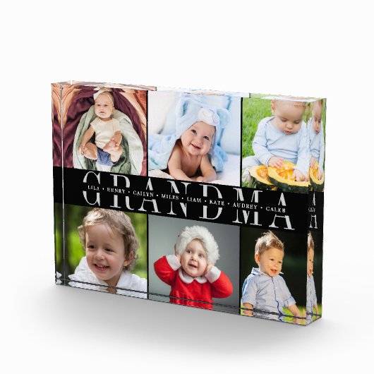 "Oma" Großkinder Namen 6 FotoCollage Fotoblock (Rechts)