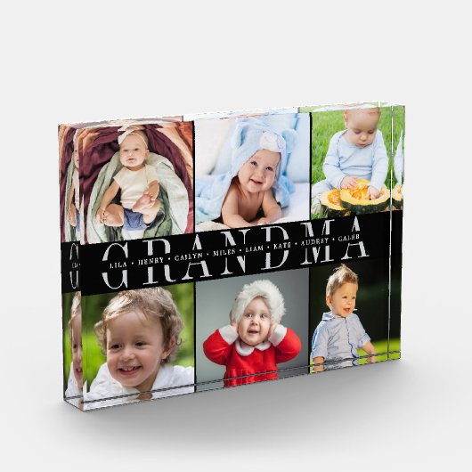 "Oma" Großkinder Namen 6 FotoCollage Fotoblock (Links)