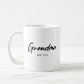 Oma Großmutter Custom Est Year Minimal einfach Kaffeetasse (Links)