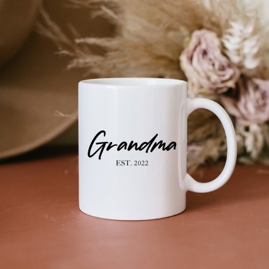 Oma Großmutter Custom Est Year Minimal einfach Kaffeetasse