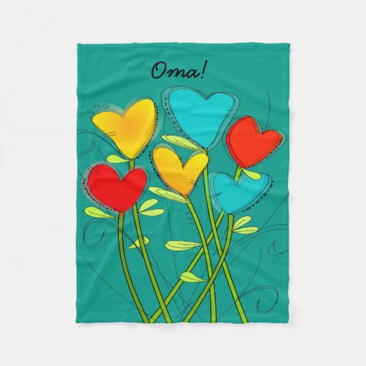 Oma Großmutter-Fleece-Decken-aquamarines Blau Fleecedecke (Vorderseite)