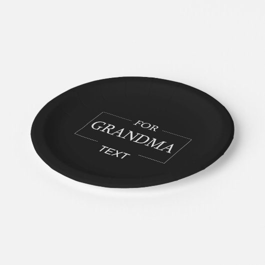 Oma Großmutter Geburtstagsgeschenk Personalisiert Pappteller (Schrägansicht)