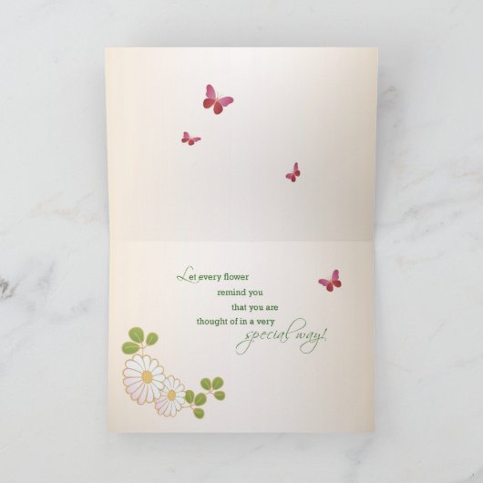 Oma, Großmutter, Gute Wünsche, Blume, aber Karte (Innenseite)