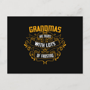 Oma - Großmutter mit Zuckerguss Postkarte