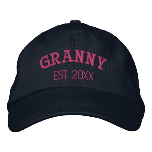 Oma Großmutter Personalisiertes Geschenk Benutzerd Bestickte Baseballkappe (Vorderseite)