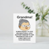 Oma Großmutter Postkarte (Stehend Vorderseite)