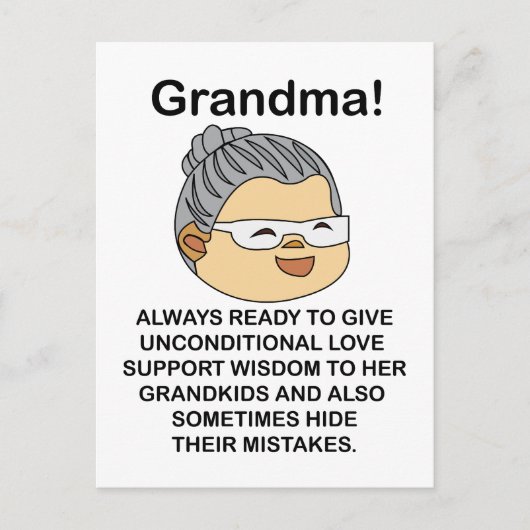 Oma Großmutter Postkarte (Vorderseite)