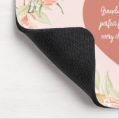 Oma Großmutter Zitat Aquarellfarbe Rosa Blüte Mousepad (Ecke)