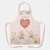 Oma Großmutter Zitat Aquarellfarbe Rosa Blüte Schürze (Vorderseite)