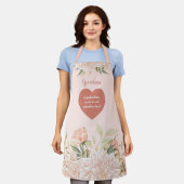 Oma Großmutter Zitat Aquarellfarbe Rosa Blüte Schürze (Getragen)