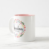Oma gründete Oma Geschenk zweitkarätig Zweifarbige Tasse (Vorderseite Links)