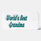 Oma grüne Typografie Case-Mate iPhone Hülle (Rückseite (Horizontal))